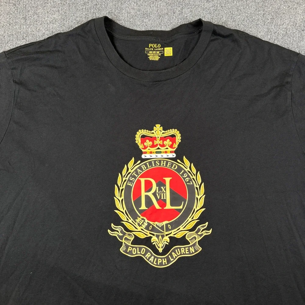 Polo Ralph Lauren T Shirt Mens 4XB Custom Slim Fit Crown Crest Spellout